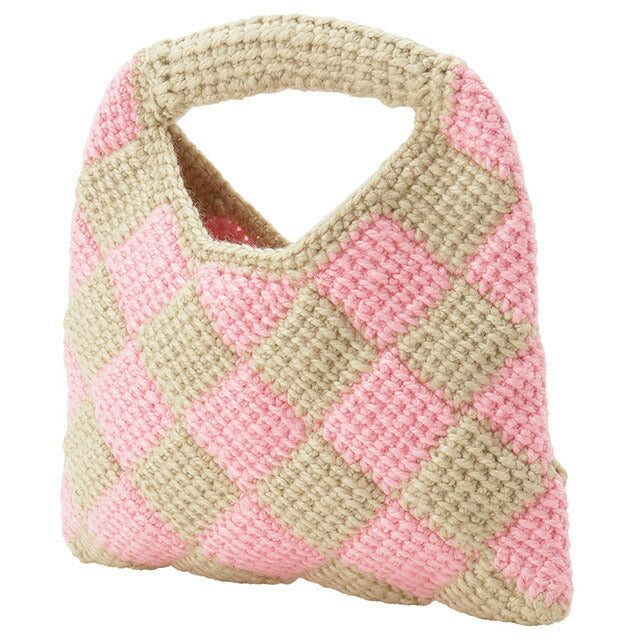 マルニ キッズ MARNI M00995 M00RP 0MC10 マルニキッズ ダイアモンドクロシェ かぎ針編み ハンドバッグ ピンク/ベージュ レディース MARNI BBMN00114L