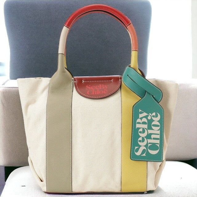 シーバイクロエ SEE BY CHLOE CHS22USB62B04 38I レティシア スモール トートバッグ ポタリーグリーン レディース LAETIZIA SMALL TOTE BAG 記念品 ギフト BBSC00179L