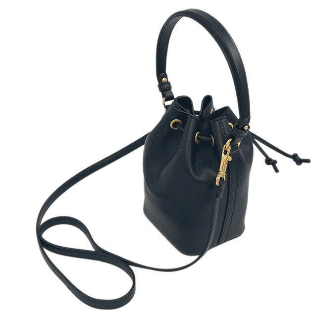 ヴァレンティノ VALENTINO 5W2P0Z44 VNL 0NO Vロゴ シグネチャー ミニドローストリングバッグ 2WAY ハンドバッグ ショルダーバッグ クロスボディ ブラック BBVA00060L