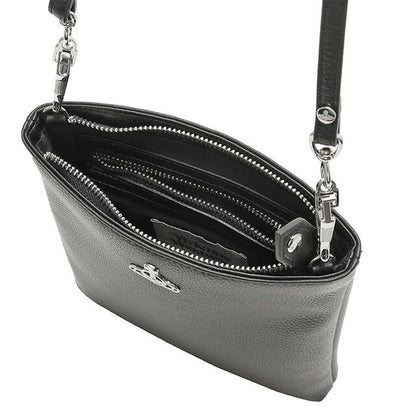 ヴィヴィアン ウエストウッド Vivienne Westwood 51160005 S000D N403 ヴィーガングレイン スクエア ショルダーバッグ クロスボディ ブラック BBVV00301L