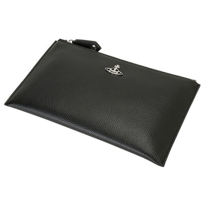 ヴィヴィアンウエストウッド Vivienne Westwood 52030003U S000D N403 ヴィーガングレイン クラッチバッグ ジップポーチ ブラック BBVV00335L