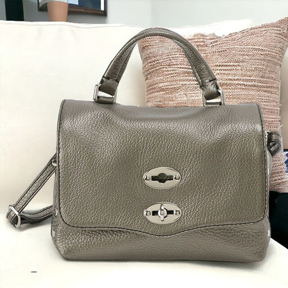 ザネラート ZANELLATO 068010 0040000 Z0101 BABY ポスティーナ ベイビー デイリー 2WAY ショルダーバッグ ハンドバッグ メタリックグレー 記念品 ギフト BBZA00003L