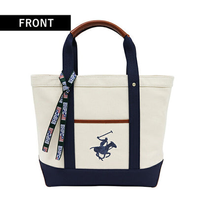 ビバリーヒルズポロクラブ トートバッグ メンズ レディース ブランド キャンバストートバッグL Cotton 152457 IV NV NV バッグ BH1008N-IVNVNV