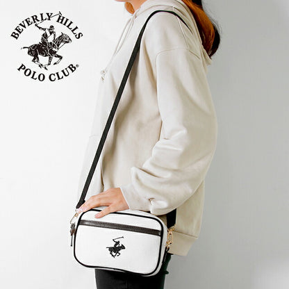ビバリーヒルズポロクラブ ショルダーバッグ メンズ レディース ブランド キャンバスショルダーバッグ Cotton 243906 IV BK BK バッグ BH1009N-IVBKBK