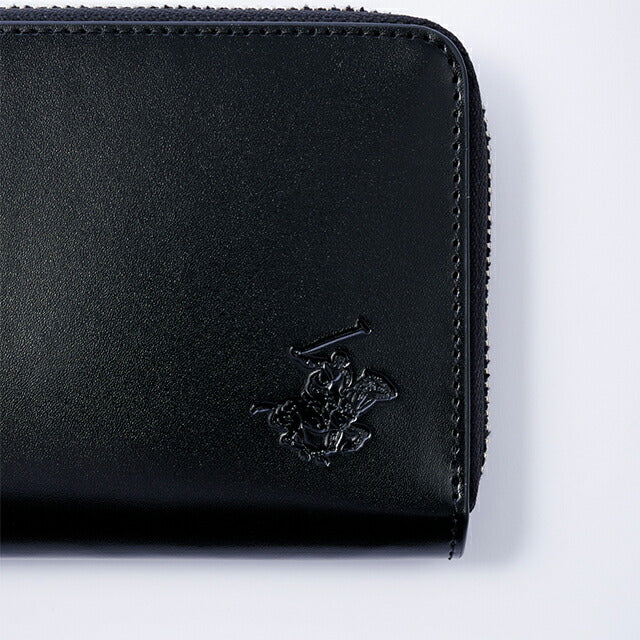 BEVERLY HILLS POLO CLUB ラウンド長財布 BHG-M1001 BLACK/NAVY ビバリーヒルズポロクラブ 財布 メンズ ブランド 長財布 革