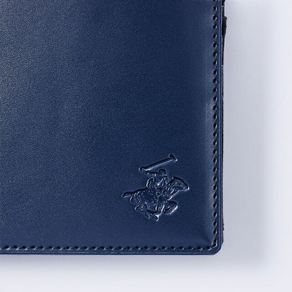 ビバリーヒルズポロクラブ 財布 メンズ ブランド 二つ折り財布 革 レザーウォレット 小銭入れあり ネイビー ブラック BHG-M1002-NVBK