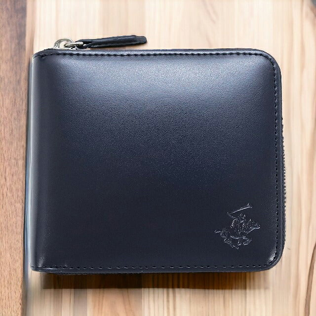 ビバリーヒルズポロクラブ 財布 メンズ ブランド 二つ折り財布 革 レザーウォレット 小銭入れあり ネイビー ブラック BHG-M1004-NVBK