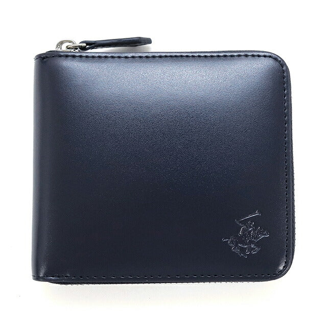 ビバリーヒルズポロクラブ 財布 メンズ ブランド 二つ折り財布 革 レザーウォレット 小銭入れあり ネイビー ブラック BHG-M1004-NVBK