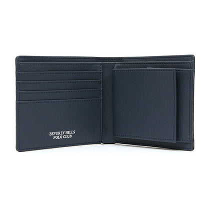 ビバリーヒルズポロクラブ 財布 メンズ ブランド 二つ折り財布 革 レザーウォレット 小銭入れあり ブラック BHG-M2002-BK