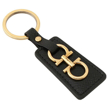 サルバトーレフェラガモ Salvatore Ferragamo 22E014 734287 001 ダブルガンチーニ キーリング キーホルダー ブラック BKFR00211L