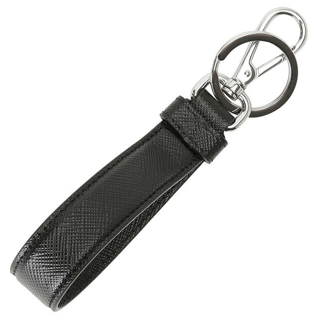 プラダ PRADA 2PP709 053 F0002 サフィアーノ キーリング キーホルダー ブラック メンズ レディース ユニセックス SAFFIANO BKPR00066M