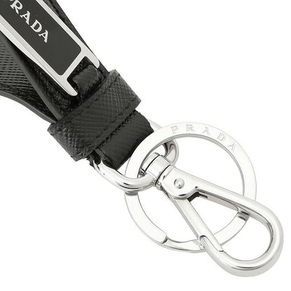 プラダ PRADA 2PP709 053 F0002 サフィアーノ キーリング キーホルダー ブラック メンズ レディース ユニセックス SAFFIANO BKPR00066M