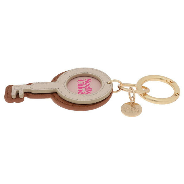 シーバイクロエ SEE BY CHLOE CHS22AK726B97 242 キーモチーフ キーリング キーホルダー バッグチャーム カラメル レディース KEY KEY RING 記念品 ギフト BKSC00162L