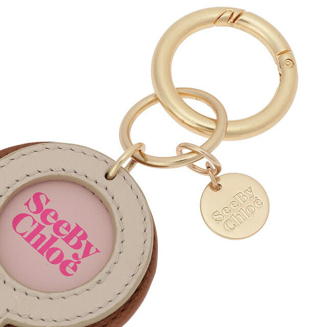 シーバイクロエ SEE BY CHLOE CHS22AK726B97 242 キーモチーフ キーリング キーホルダー バッグチャーム カラメル レディース KEY KEY RING 記念品 ギフト BKSC00162L