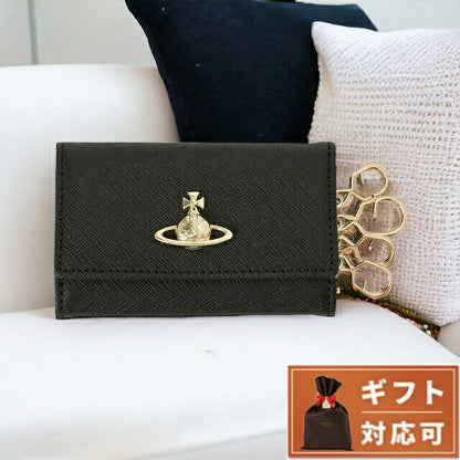 ヴィヴィアン ウエストウッド Vivienne Westwood 51020001 L001N N403 サフィアーノ 4連キーケース ブラック レディース SAFFIANO KEY CASE 記念品 ギフト BKVV00285L
