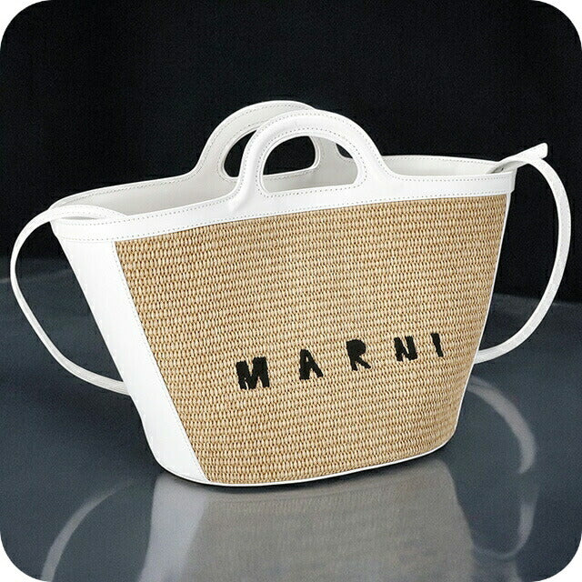 マルニ ハンドバッグ レディース ブランド MARNI BMMP0068Q0-P3860 ナチュラルベージュ/ホワイト BMMP0068Q0P3860-Z0T01