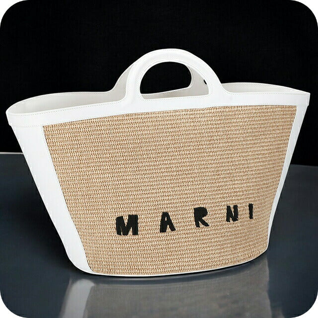 マルニ ハンドバッグ レディース ブランド MARNI BMMP0069Q0-P3860 ナチュラルベージュ/ホワイト BMMP0069Q0P3860-Z0T01
