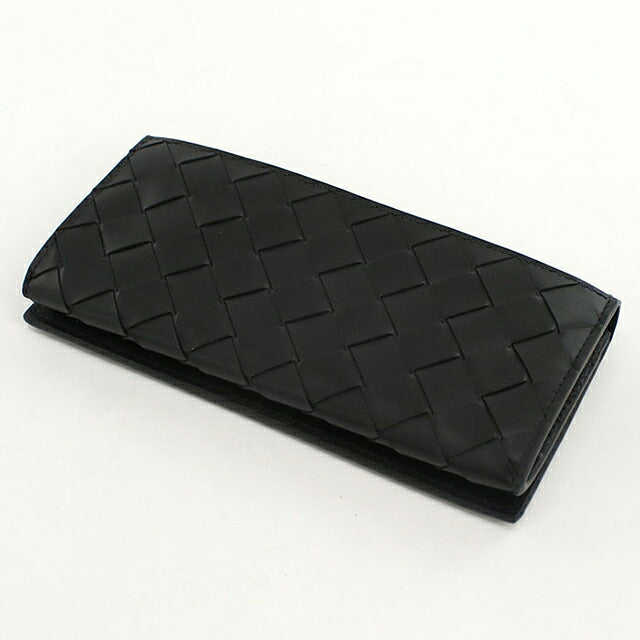 ボッテガ・ヴェネタ 長財布二折 メンズ ブランド BOTTEGA VENETA   レザー 635567 ブラック BOT635567011