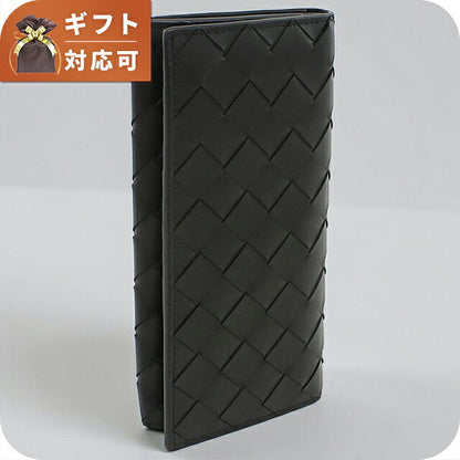 ボッテガ・ヴェネタ 長財布二折 メンズ ブランド BOTTEGA VENETA   レザー 635567 ブラック BOT635567011