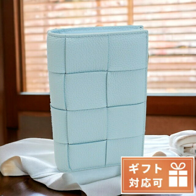 ボッテガ・ヴェネタ 二つ折り財布 レディース ブランド ラムスキン イタリア 667130 ブルー系 財布 BOT667130011