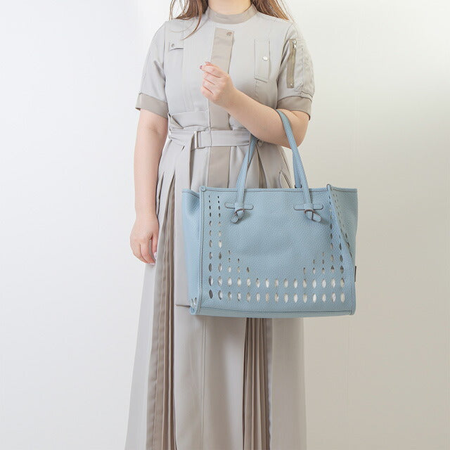 ジャンニ・キアリーニ トートバッグ レディース ブランド GIANNI CHIARINI レザー BS 10830 TKLFOR ライトブルー BS10830TKLFOR-ARTIC