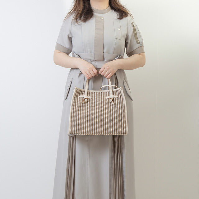 ジャンニ・キアリーニ トートバッグ レディース ブランド GIANNI CHIARINI BS 6850 CAB ベージュ/ホワイト BS6850CAB-VAMAR