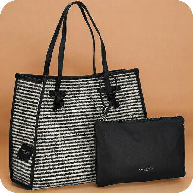 ジャンニ・キアリーニ トートバッグ レディース ブランド GIANNI CHIARINI BS 6850 PULLOVER ホワイト/ブラック BS6850PULLOVER-VANER