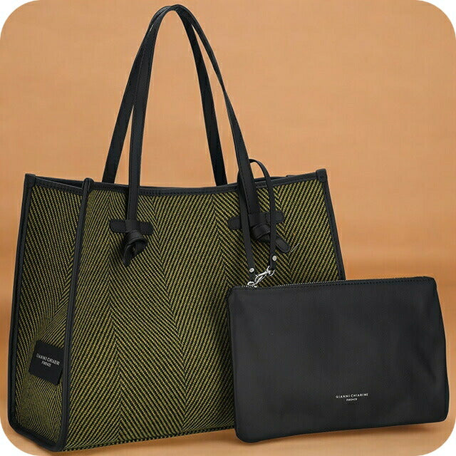 ジャンニ・キアリーニ トートバッグ レディース ブランド GIANNI CHIARINI BS 6850 SPIGA グリーン/ブラック BS6850SPIGA-VAMOS
