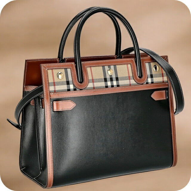 バ－バリ－ トートバッグ レディース ブランド BURBERRY 8025269 ブラック BU-8025269