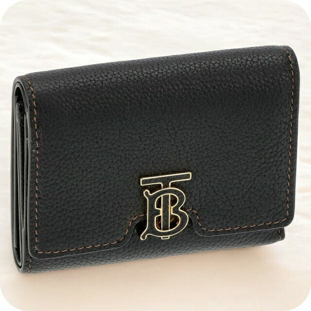 バ－バリ－ 三つ折り財布 レディース ブランド BURBERRY 8049217 ブラック BU-8049217