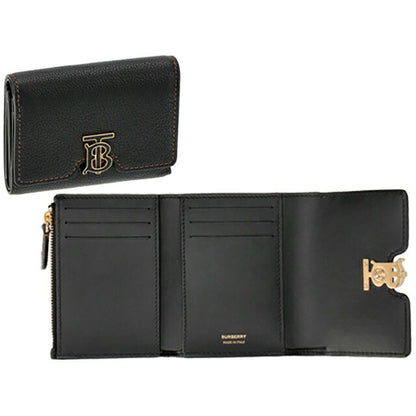 バ－バリ－ 三つ折り財布 レディース ブランド BURBERRY 8049217 ブラック BU-8049217