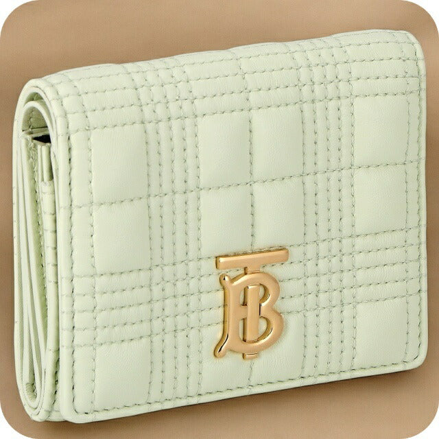 バ－バリ－ 三つ折り財布 レディース ブランド BURBERRY 8055217 ピスタチオ BU-8055217