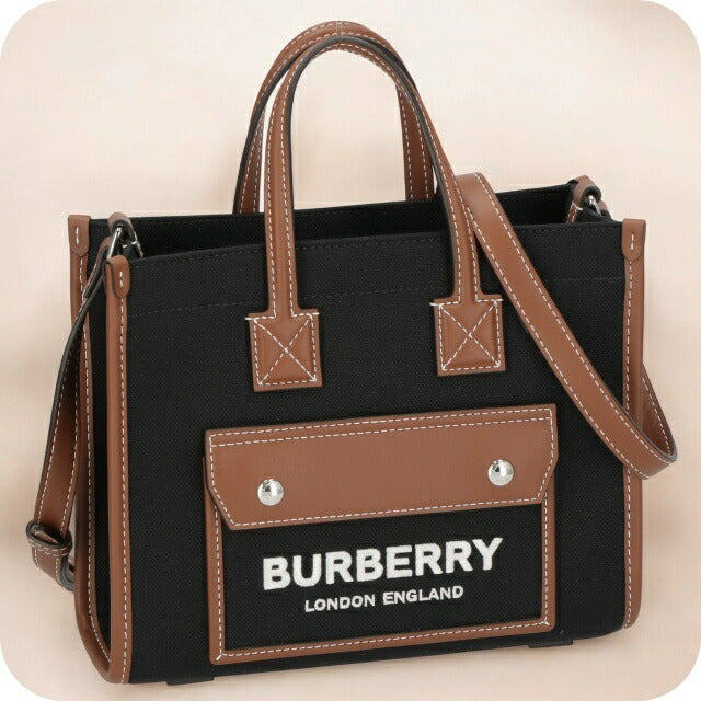 バ－バリ－ トートバッグ レディース ブランド BURBERRY 8055749 ブラック BU-8055749
