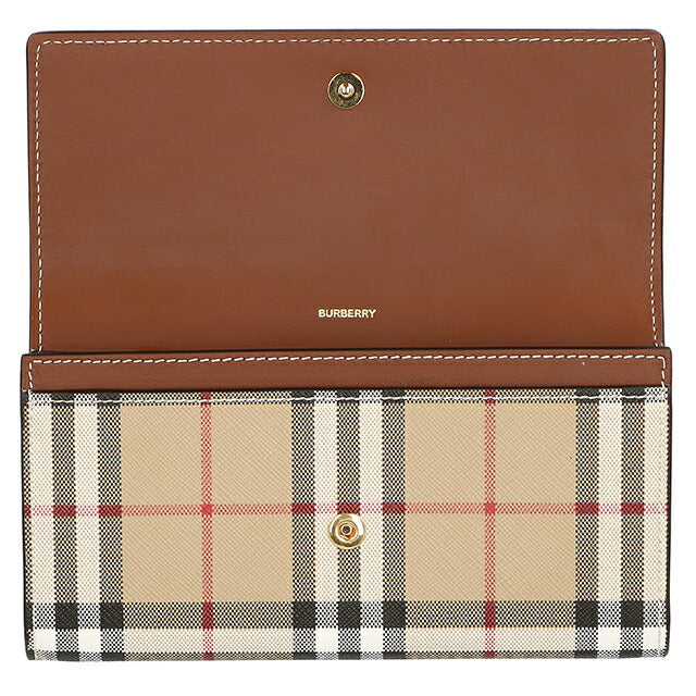 バーバリー 長財布 レディース ブランド BURBERRY ROMANIA 8057973 A1363 ブラウン/ベージュ
