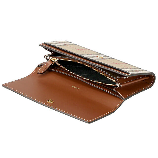 バーバリー 長財布 レディース ブランド BURBERRY ROMANIA 8057973 A1363 ブラウン/ベージュ