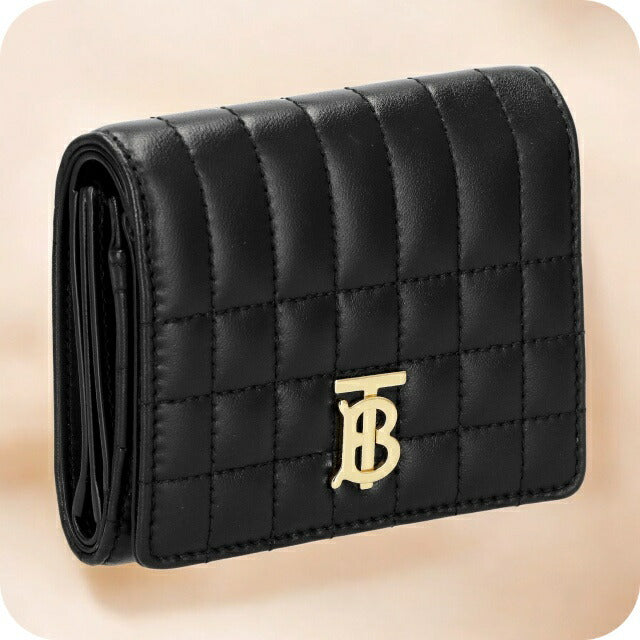 バ－バリ－ 三つ折り財布 レディース ブランド BURBERRY 8062372 ブラック BU-8062372