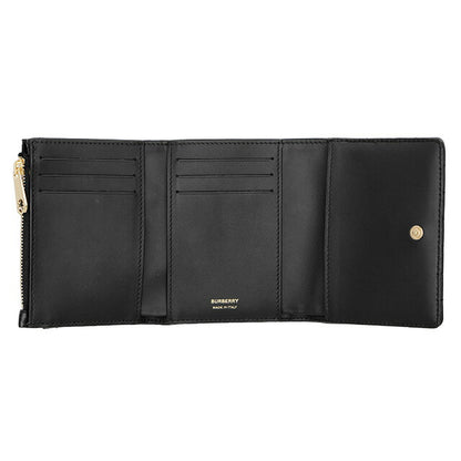 バ－バリ－ 三つ折り財布 レディース ブランド BURBERRY 8062372 ブラック BU-8062372
