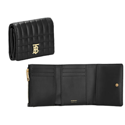 バ－バリ－ 三つ折り財布 レディース ブランド BURBERRY 8062372 ブラック BU-8062372