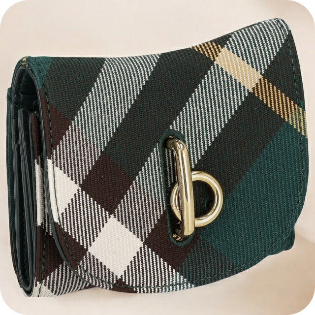 バ－バリ－ 三つ折り財布 レディース ブランド BURBERRY 8081784 アイビーグリーン BU-8081784