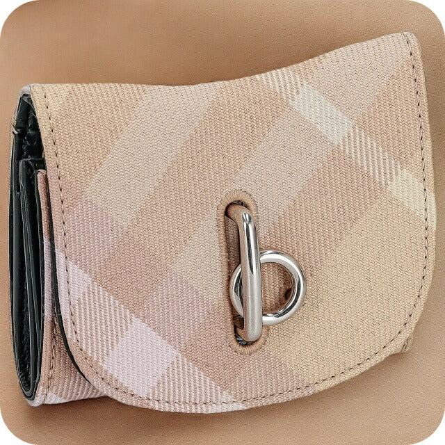 バ－バリ－ 三つ折り財布 レディース ブランド BURBERRY 8081785 ピンク BU-8081785