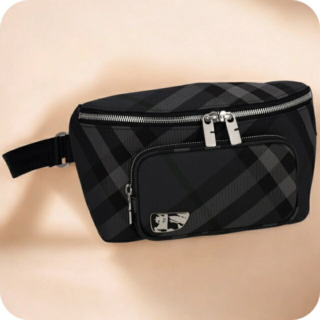 バ－バリ－ ボディバッグ メンズ ブランド BURBERRY 8097411 チャコールグレー BU-8097411