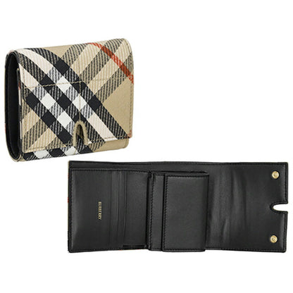 バ－バリ－ 三つ折り財布 レディース ブランド BURBERRY 8099218 ベージュ BU-8099218