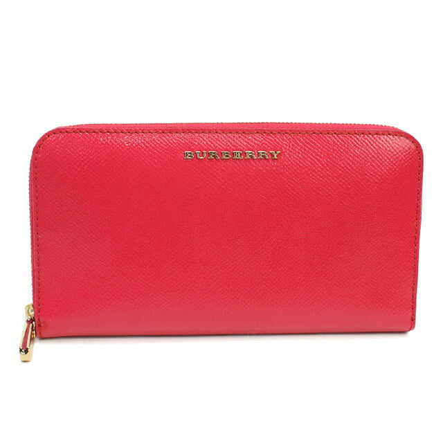 バーバリー 長財布ラウンドファスナー レディース ブランド BURBERRY 3975047 CRIMSON PINK 財布 BUR3975047011