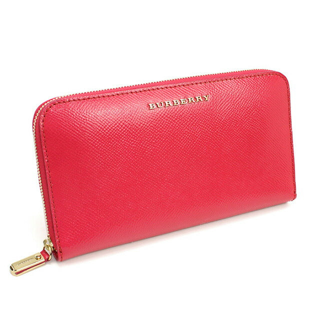 【訳あり】BURBERRY ラウンドジップ長財布 3975047 CRIMSON バーバリー 長財布ラウンドファスナー レディース ブランド