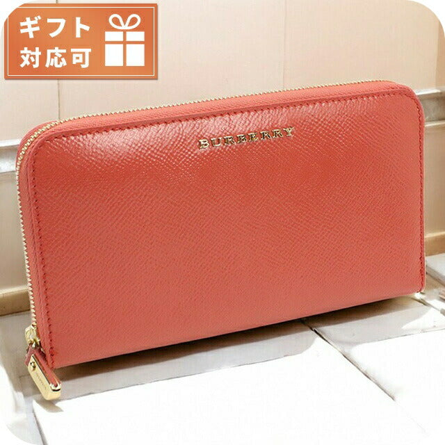 バーバリー 長財布ラウンドファスナー レディース ブランド BURBERRY 3975049 CORAL PINK 財布 BUR3975049011