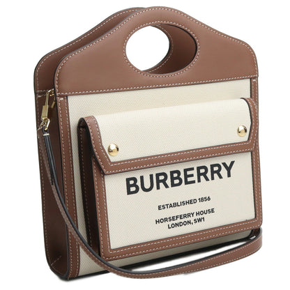 バーバリー トートバッグ レディース ブランド コットン イタリア 8039361 NATURAL-MALT BROWN ホワイト系 ブラウン系 バッグ BUR8039361011