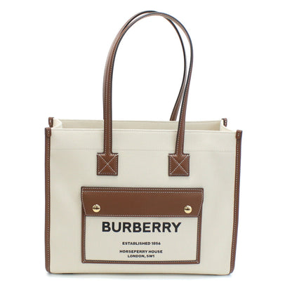 バーバリー トートバッグ レディース ブランド コットン イタリア 8044138 NATURAL-TAN ホワイト系 ブラウン系 バッグ BUR8044138011