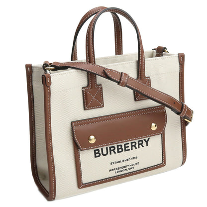 バーバリー トートバッグ レディース ブランド コットン イタリア 8044143 NATURAL-TAN ホワイト系 ブラウン系 バッグ BUR8044143011