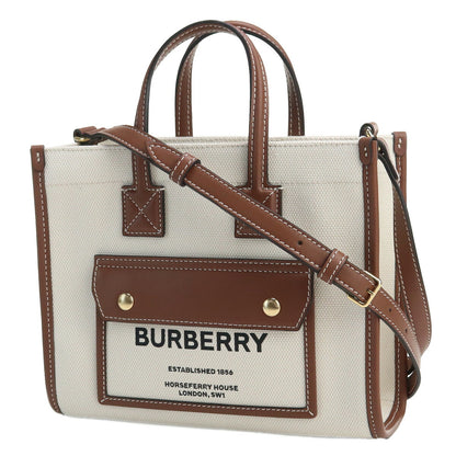 バーバリー トートバッグ レディース ブランド コットン イタリア 8044143 NATURAL-TAN ホワイト系 ブラウン系 バッグ BUR8044143011