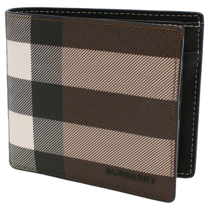 バーバリー 二折財布小銭入付き メンズ ブランド 熱可塑性ポリウレタン コットン 8052802 DARK BIRCH BROWN ブラウン系 マルチカラー 財布 BUR8052802011
